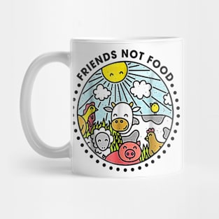 Animals are Friends not Food Vegan Vegetarian Lover Mug